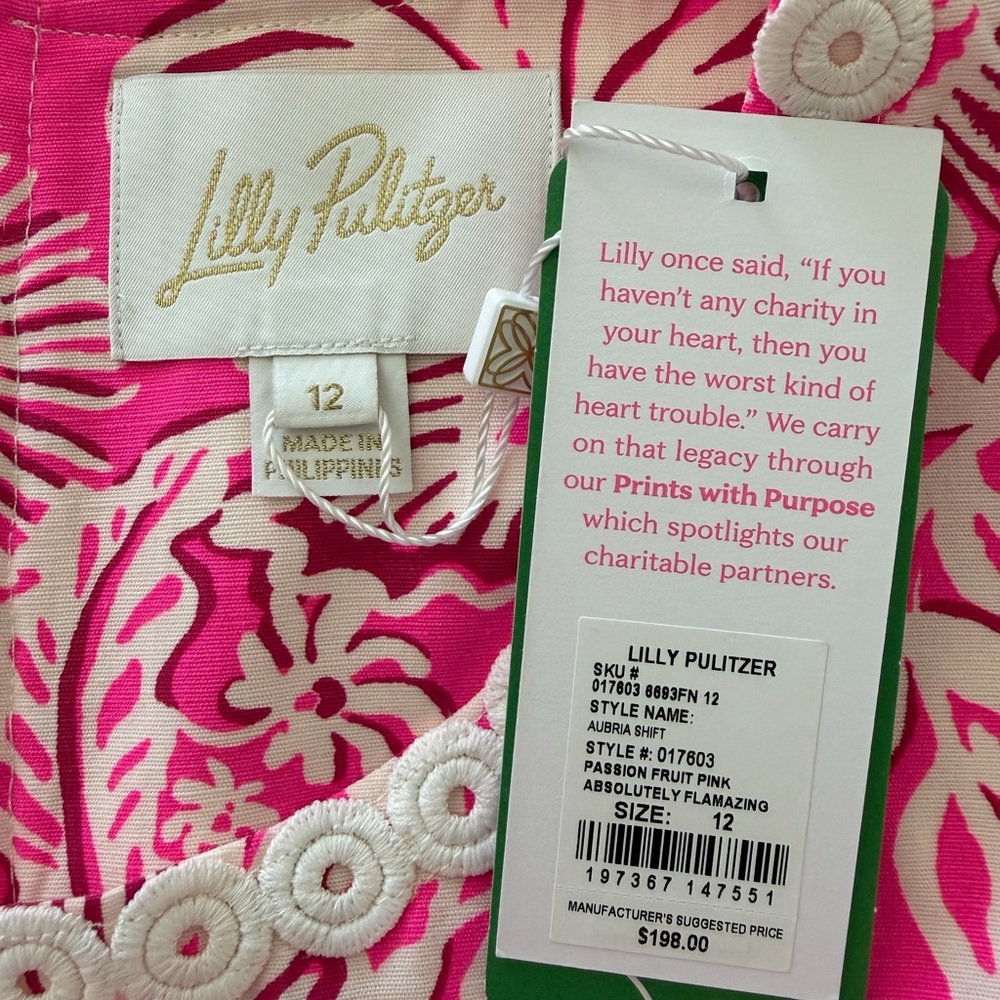 Lilly Pulitzer Passion Fruit Pink and White Print